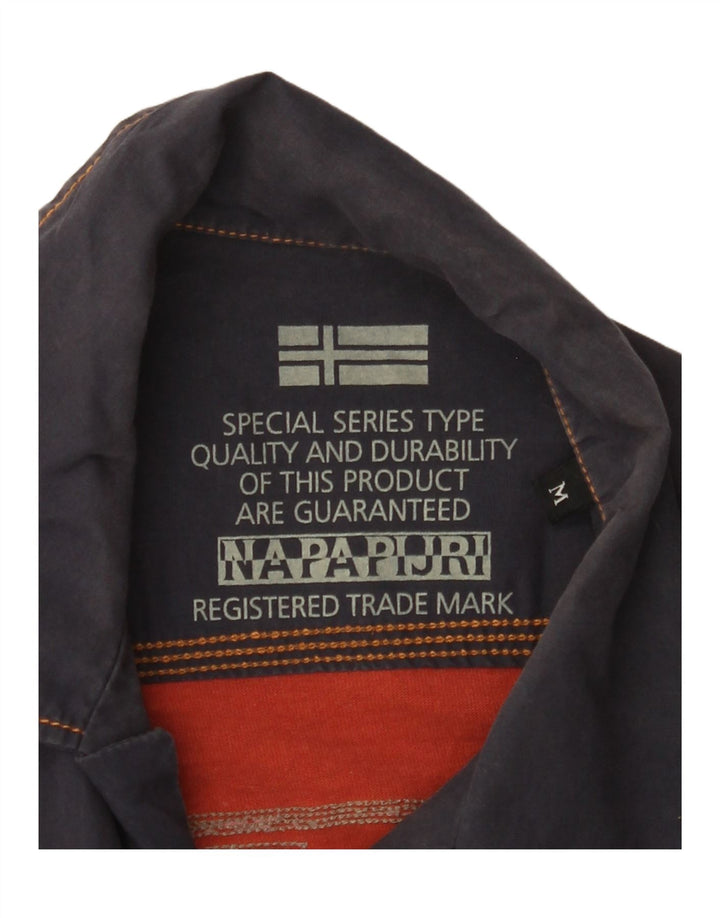 NAPAPIJRI Camisa estampada de manga corta para hombre Azul marino medio Floral