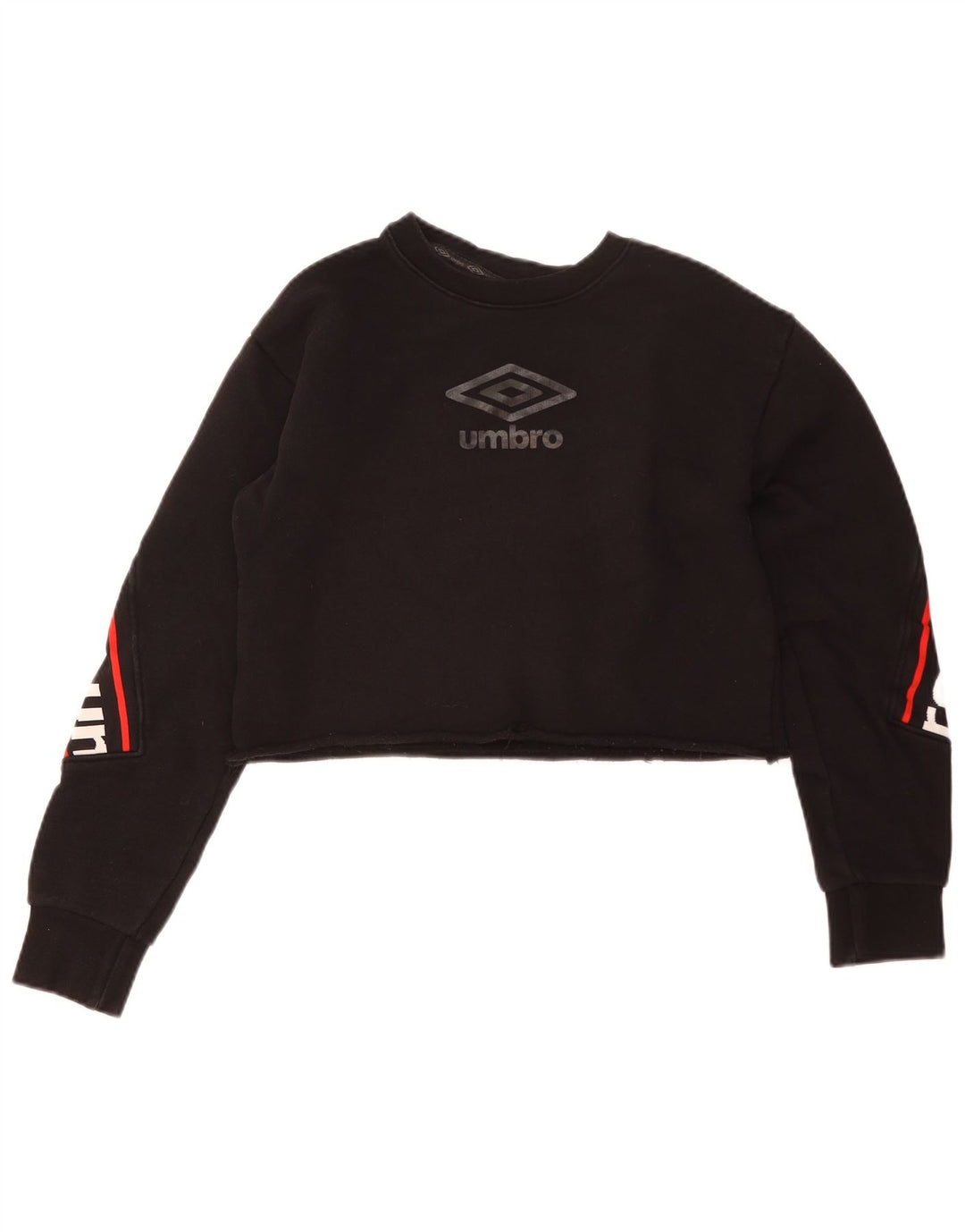 Umbro Mujer Crop Graphic Sudadera Jumper UK 40 Mediano Negro