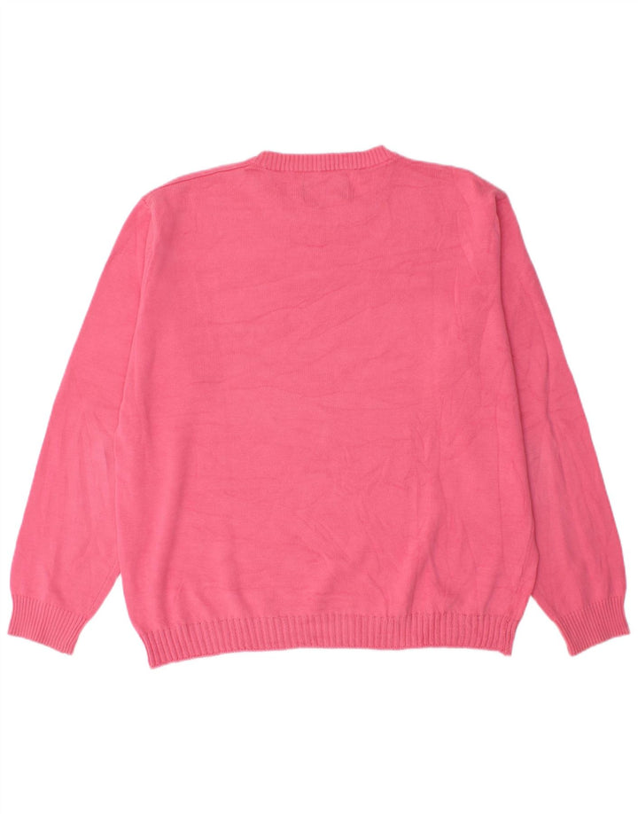 Marlboro Classics - Jersey de cuello redondo para hombre, talla grande, algodón rosa