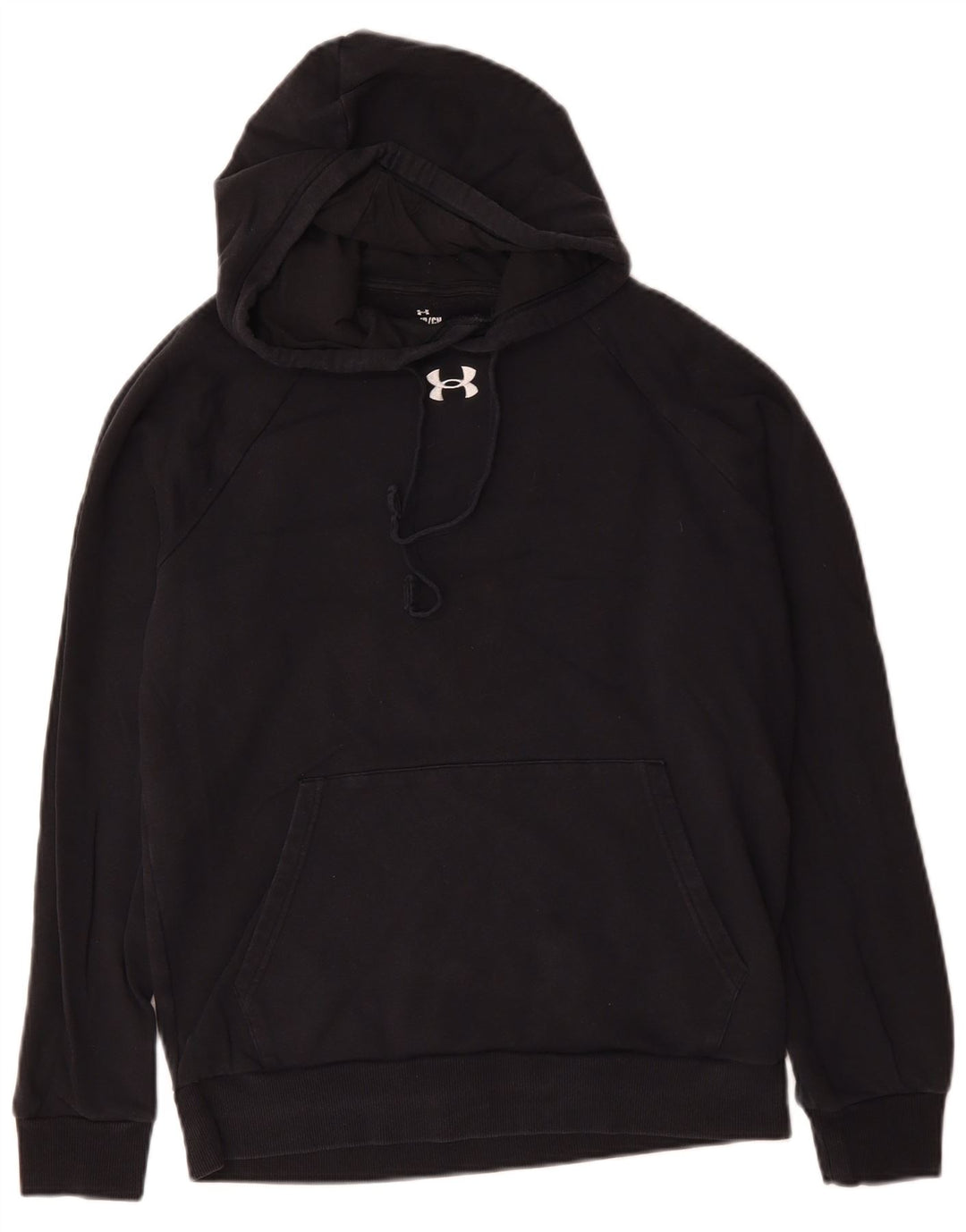 Under Armour Jersey con capucha para hombre, talla pequeña, algodón negro