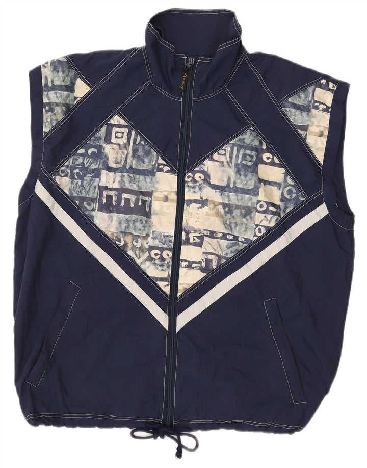 Active - Chaqueta de chándal sin mangas para hombre, talla pequeña, color azul marino