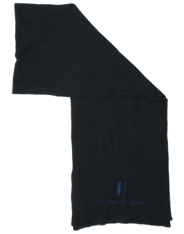 Trussardi Bufanda rectangular de punto gráfico para hombre Talla única Azul marino Diseñador