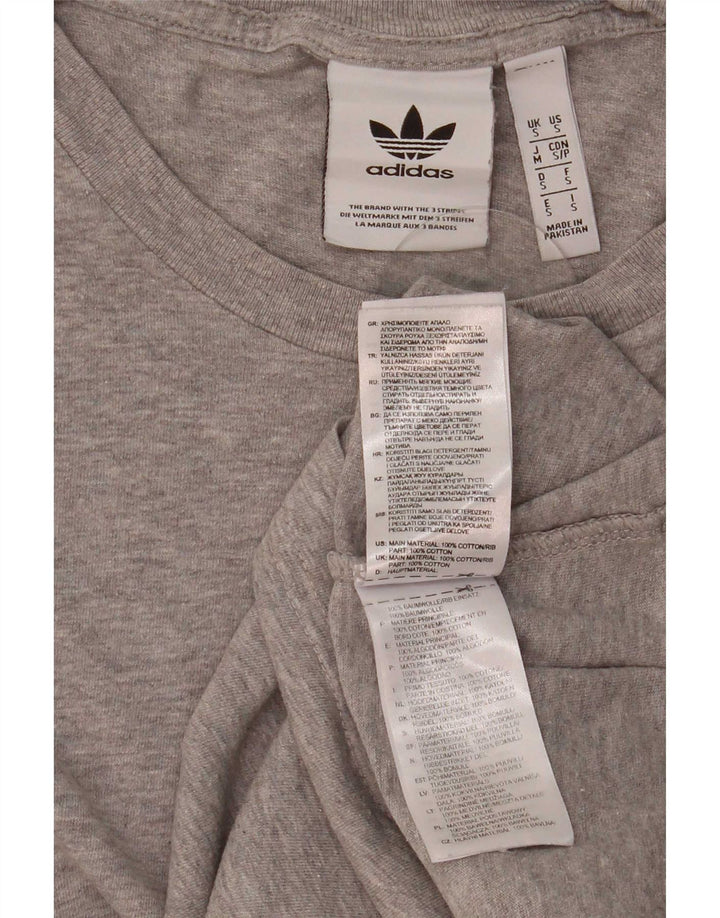 Adidas Hombre Camiseta Top Small Gris Algodón