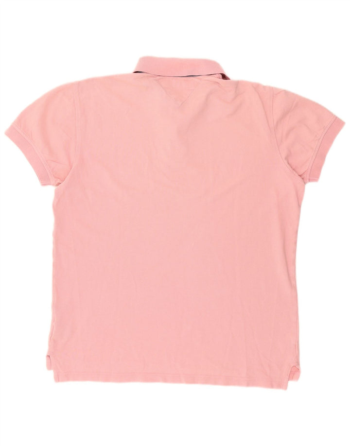 TOMMY HILFIGER Polo para hombre de algodón rosa medio