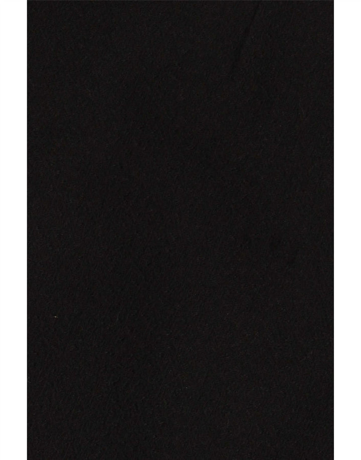 Vintage mujer doble pecho abrigo Reino Unido 14 medio negro