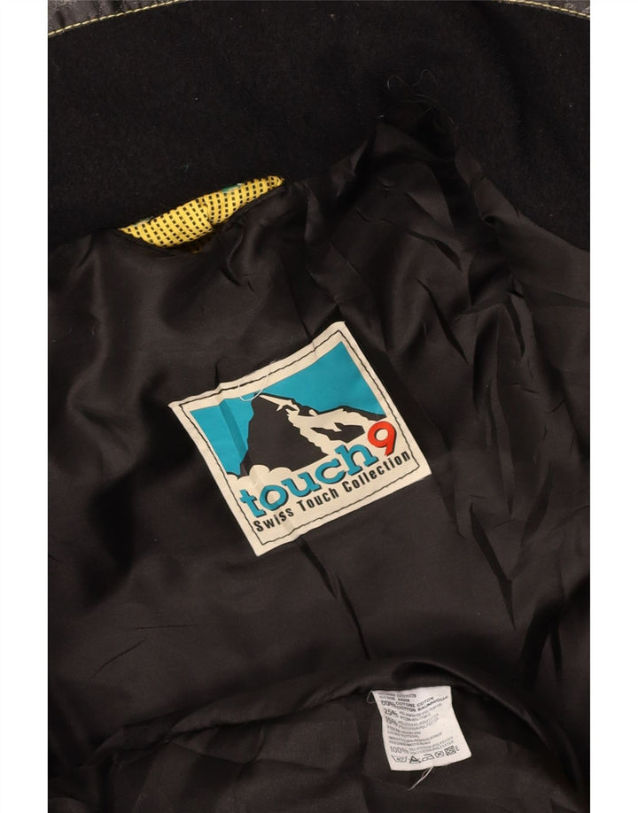 VINTAGE Chaqueta cortavientos para mujer Reino Unido 14 Algodón de color amarillo medio