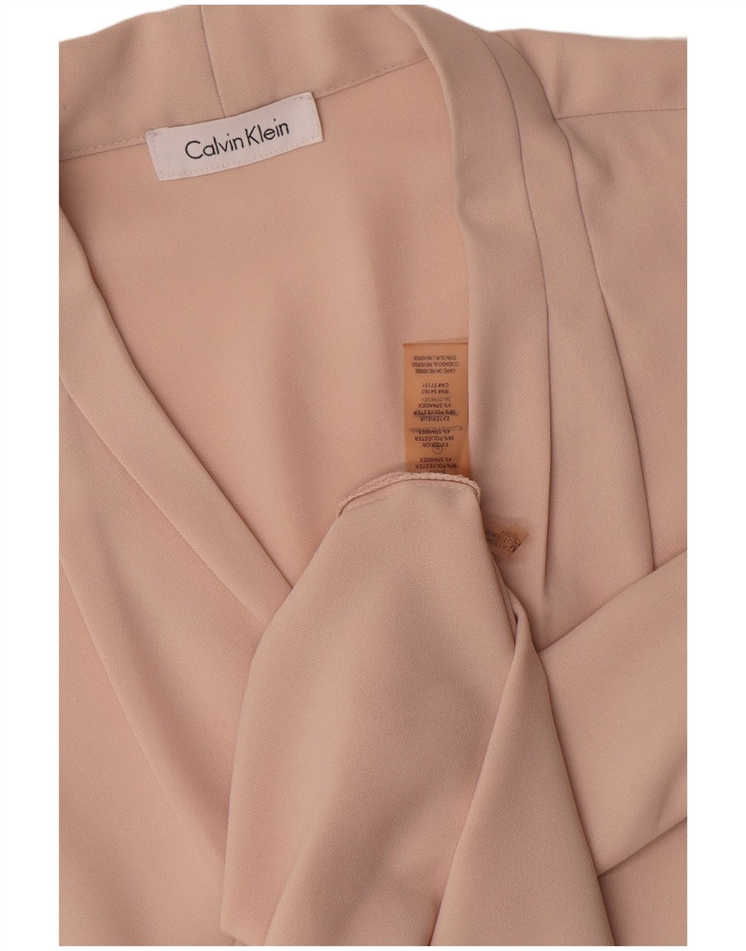 Calvin Klein Blusa sin mangas para mujer Top UK 44 Poliéster rosa grande