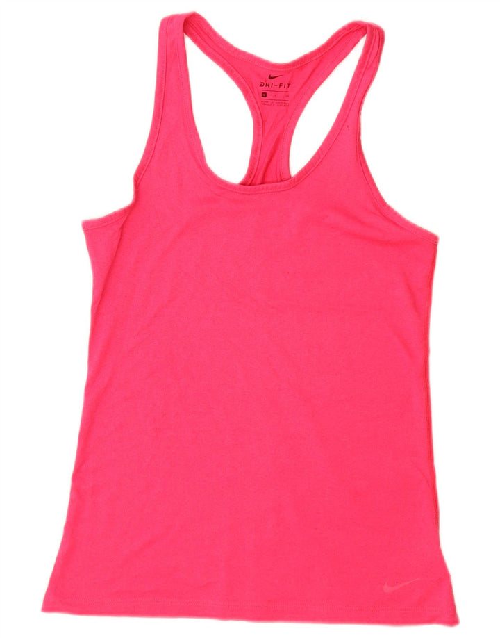 Nike Mujer Dri Fit Chaleco Top UK 8 Pequeño Poliéster Rosa