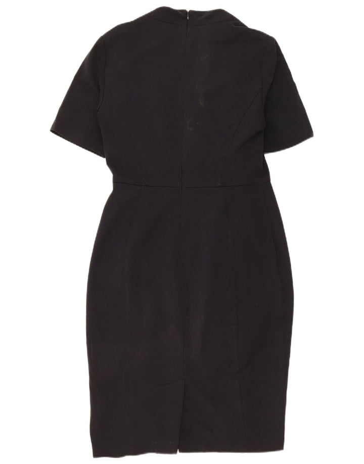Marks & Spencer Vestido ajustado para mujer UK 10 Pequeño Poliéster negro