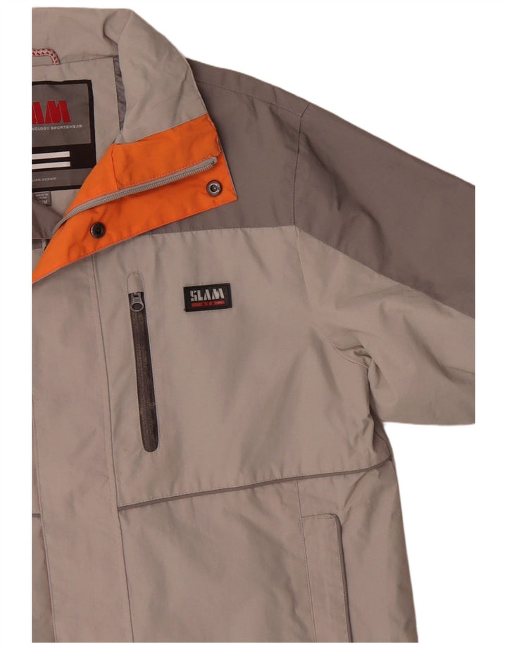 Slam Chaqueta cortavientos para hombre ES 36 Small Gris Colorblock Poliamida