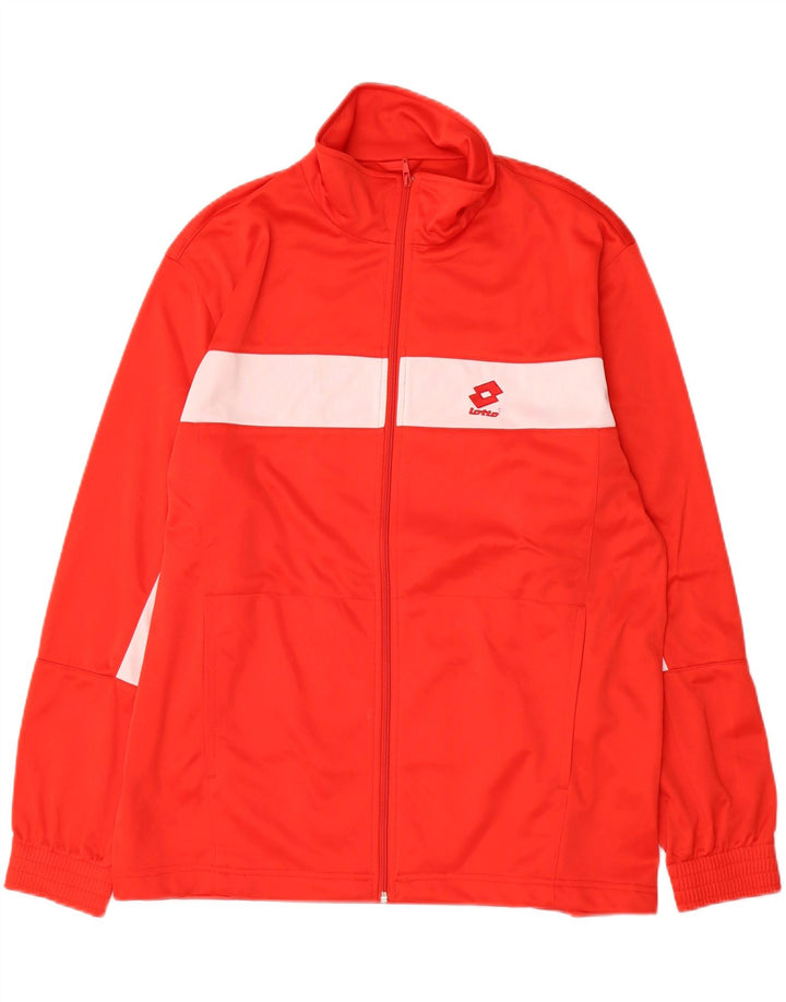 Lotto Hombre Chándal Top Chaqueta Grande Rojo Colorblock