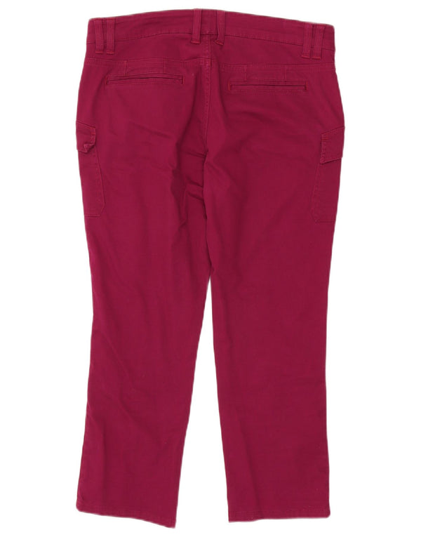 White Stuff Pantalones Casuales Rectos Cortos para Mujer UK 10 Small W32 L23 Rosa