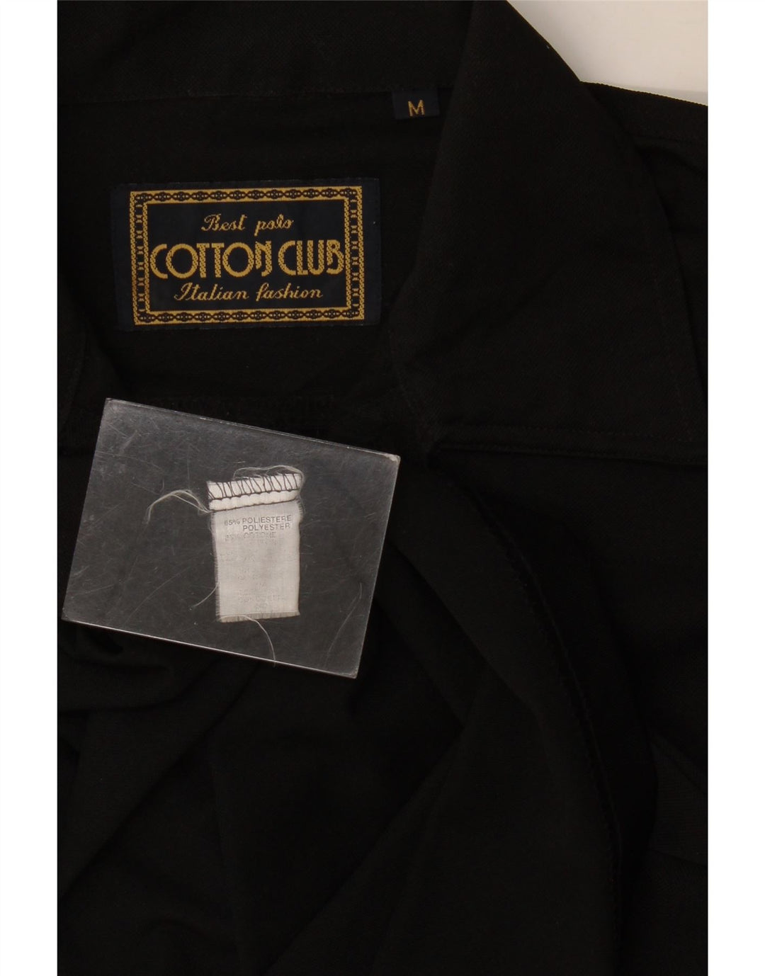 Cotton Club Polo Hombre Poliéster Negro Mediano