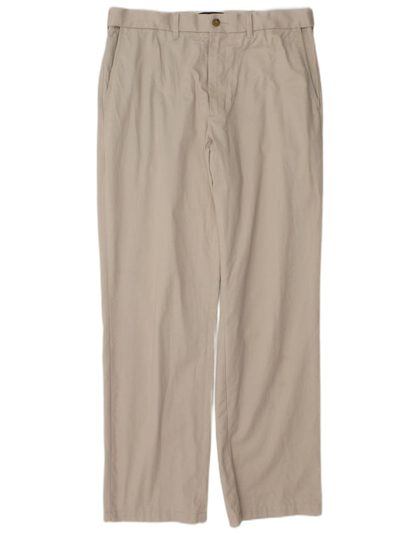 Marks & Spencer Pantalones chinos rectos para hombre W34 L33 Algodón beige