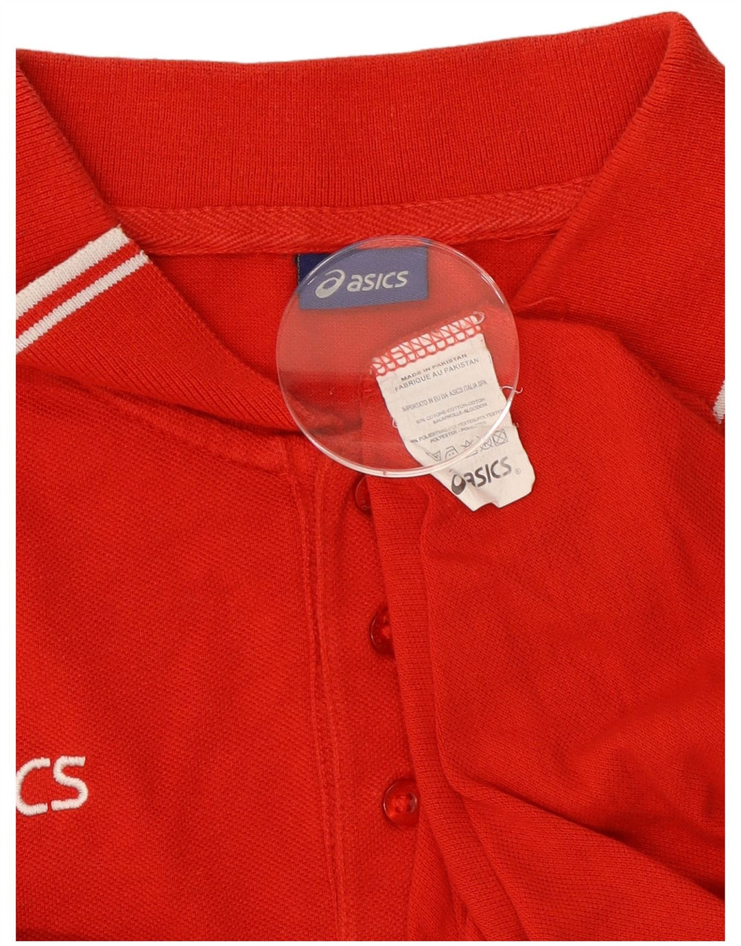 Polo Asics Hombre 3XL Algodón Rojo