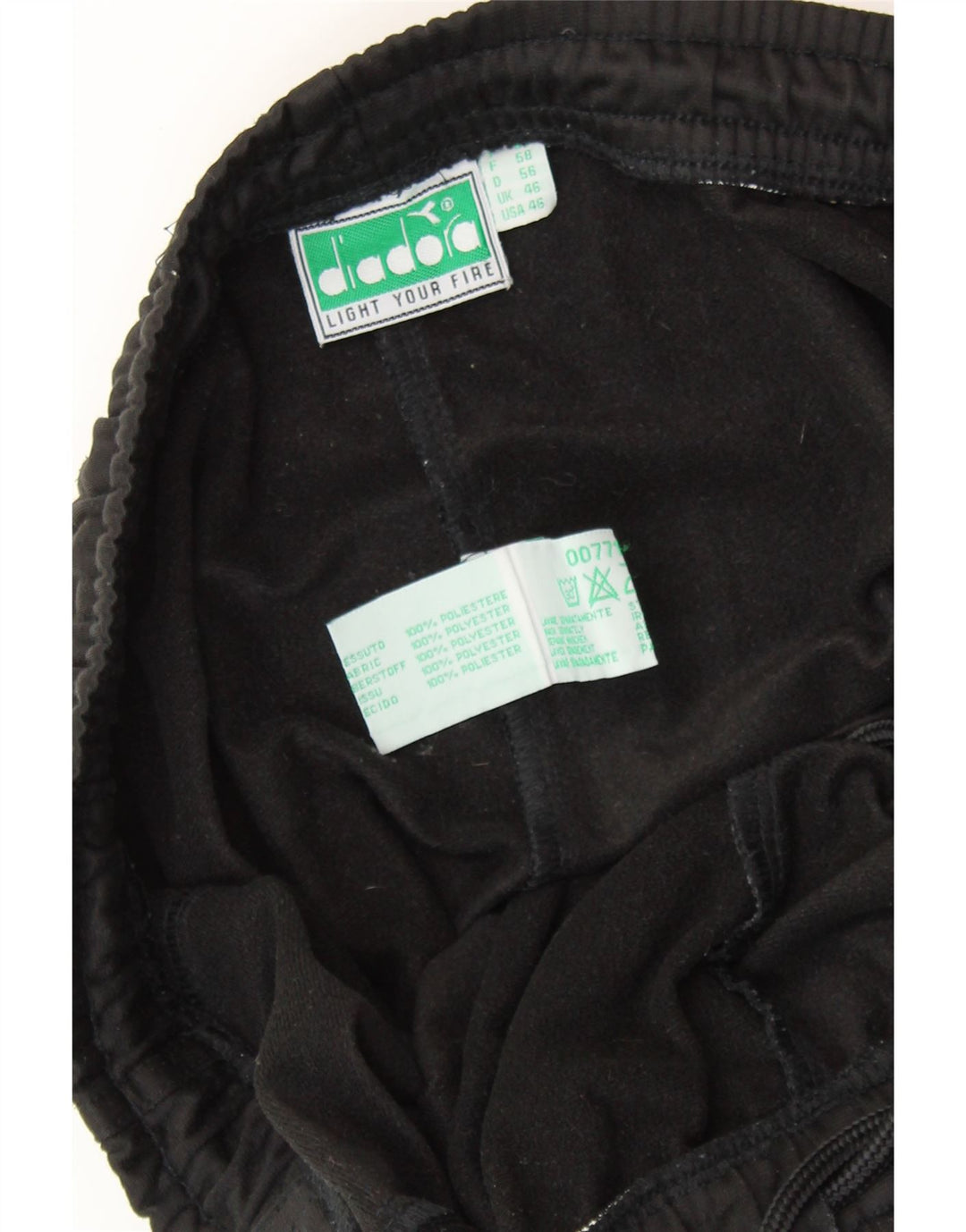 DIADORA Pantalón de Chándal Hombre ES 46 XL Negro Poliéster