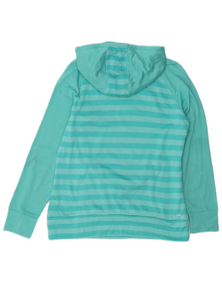 Adidas Hombre Sudadera con capucha Jumper Large Turquesa Rayas Poliéster