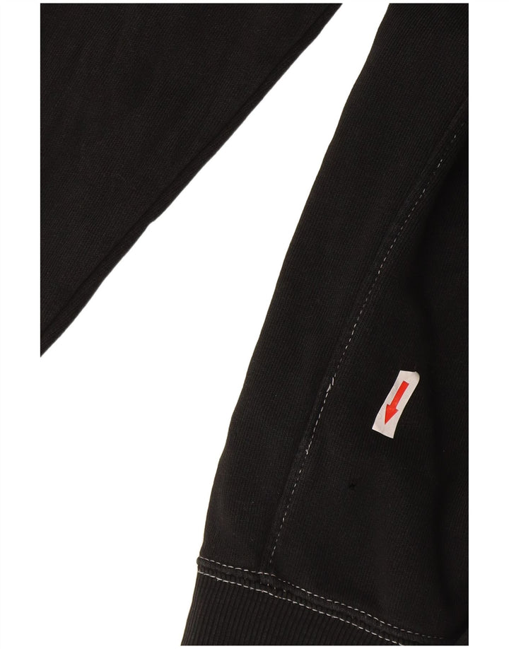 Zara Hombre Sudadera Con Capucha Jersey Pequeño Negro