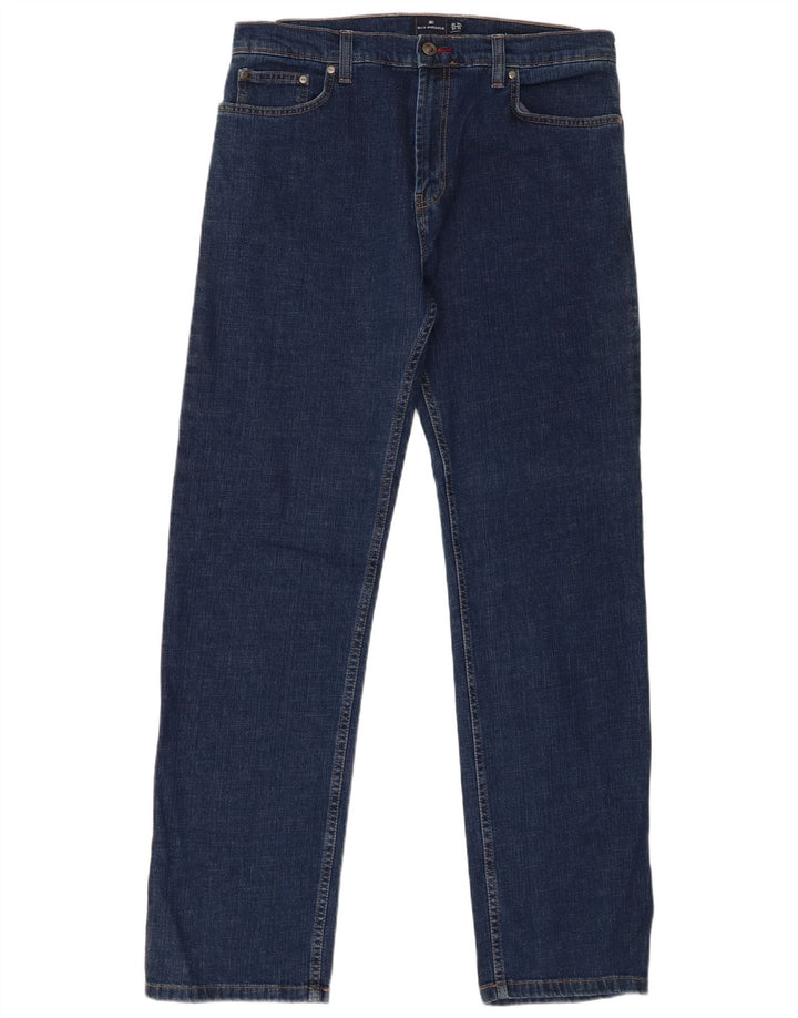 Marks & Spencer Vaqueros rectos azules Harbor para hombre W34 L33 Algodón azul