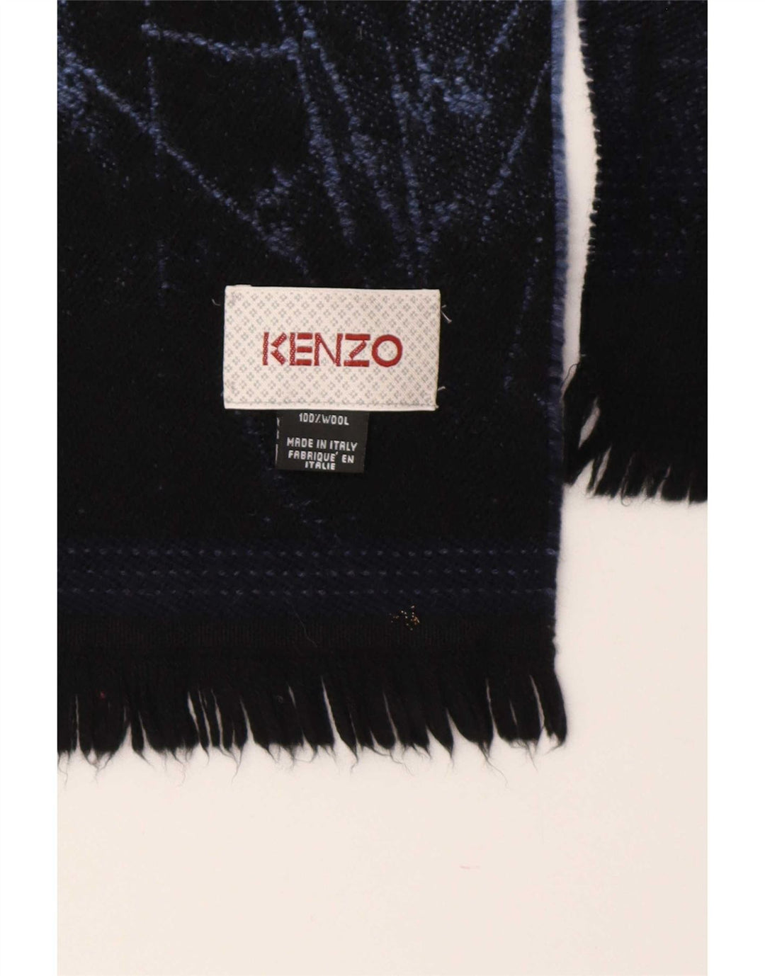 Kenzo Mujer Bufanda Rectángulo Con Estampado Abstracto Talla Única Lana Azul Marino