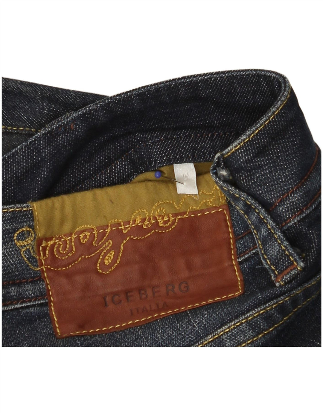 Iceberg Vaqueros Slim Mujer W31 L34 Azul Marino Algodón