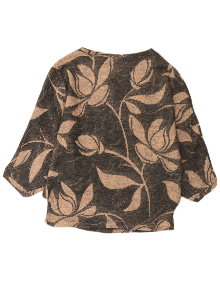 Phase Eight Suéter tipo jersey con cuello barco y alas de murciélago para mujer UK 40 Gris medio