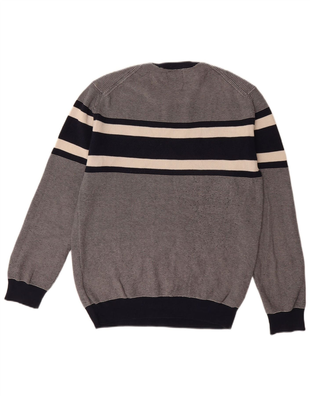 GANT Jersey De Cuello Redondo Para Hombre Jersey De Algodón A Rayas Azul Marino Medio