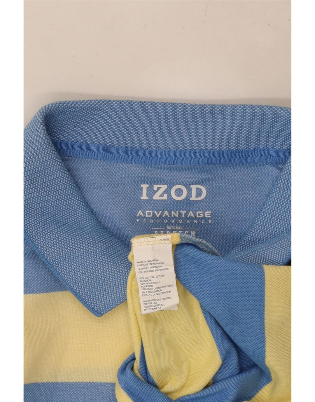 IZOD Polo Hombre XL Algodón Rayas Azul