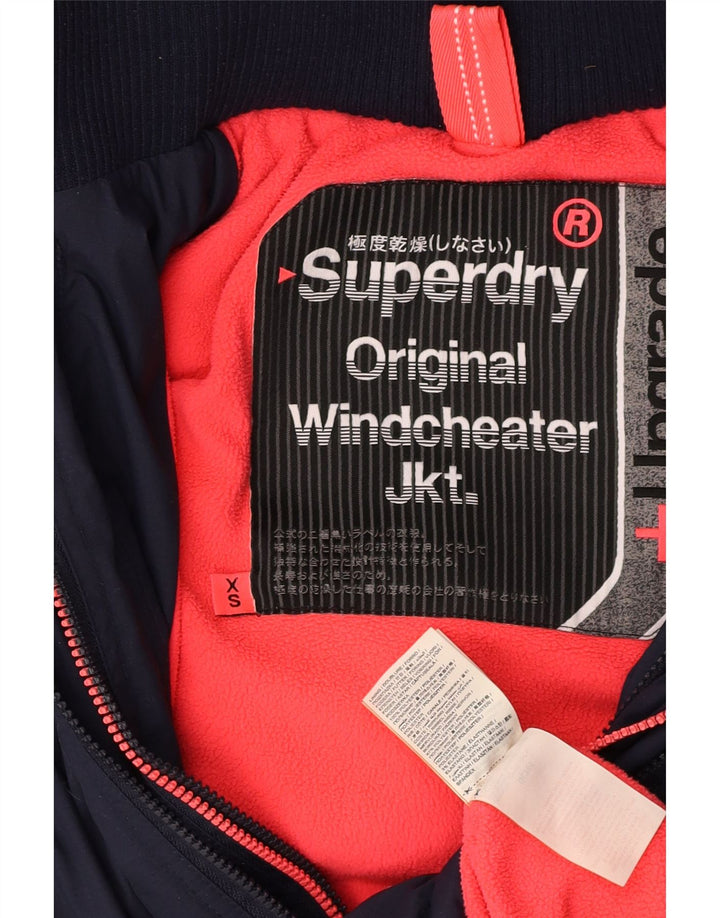 SUPERDRY Chaqueta cortavientos extragrande para mujer Windcheater UK 6 XS Azul marino