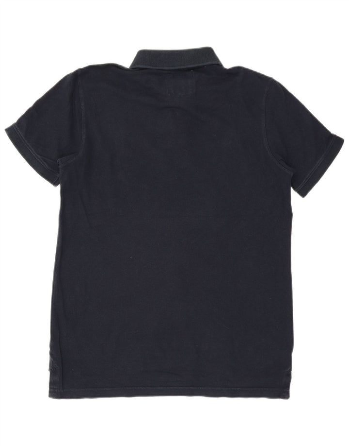 Crew Clothing Polo para hombre Algodón azul marino mediano