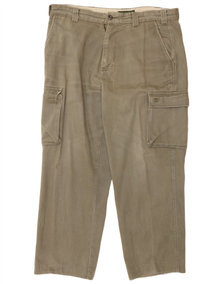 Timberland Pantalón cargo recto para hombre W36 L27 Algodón beige