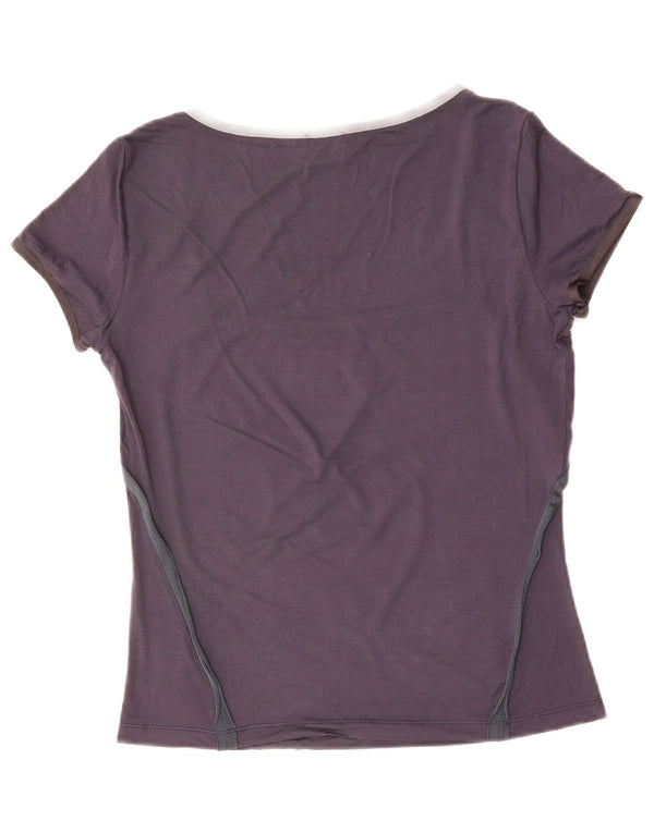 CERRUTI 1881 Camiseta Mujer Top UK 40 Medium Azul Marino Viscosa