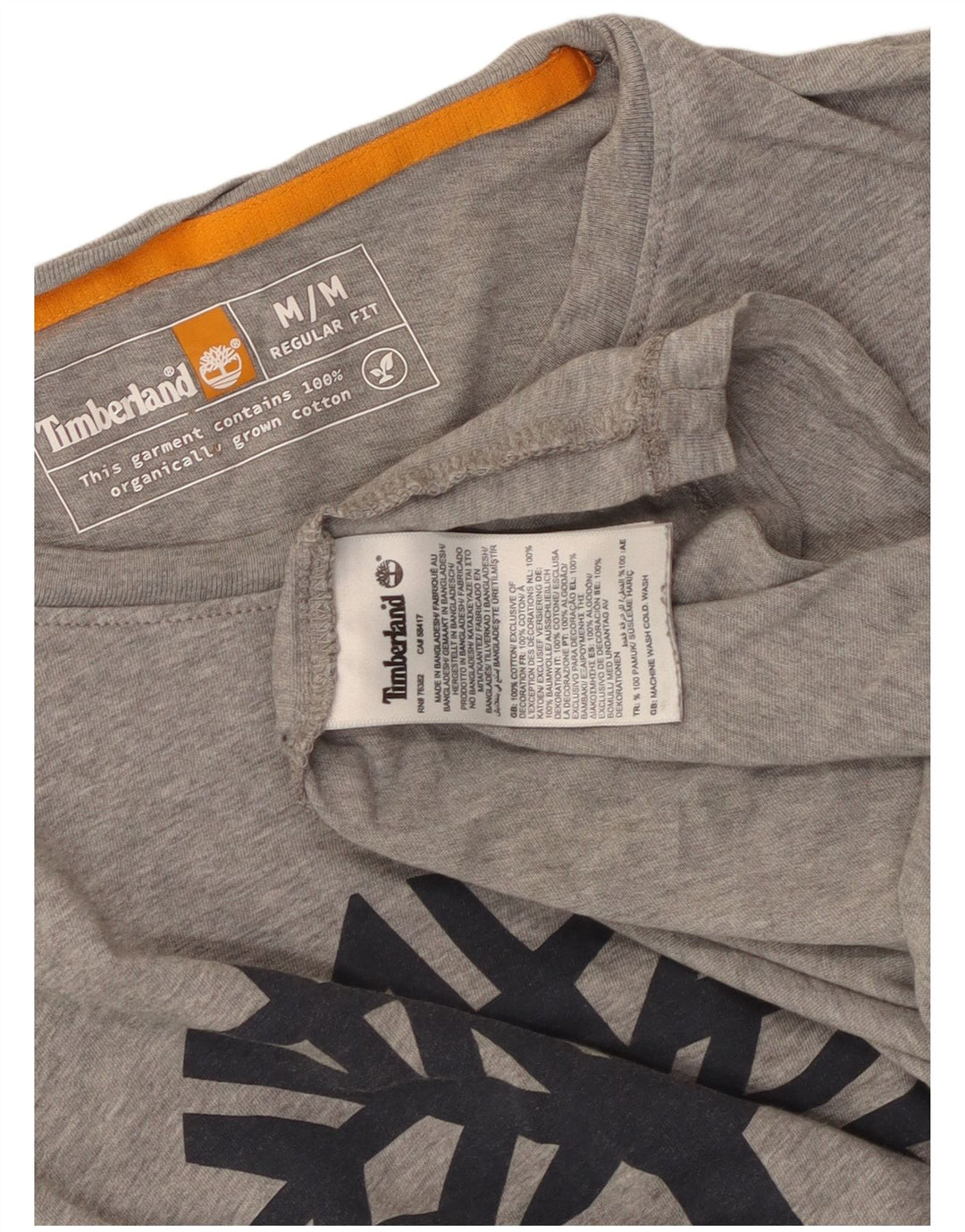 Timberland Camiseta gráfica de ajuste regular para hombre Top de algodón gris medio