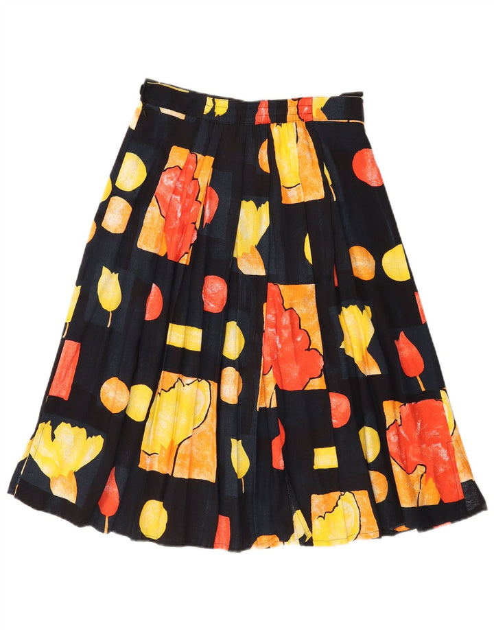 Falda vintage de cintura alta para mujer W28 Patchwork multicolor medio