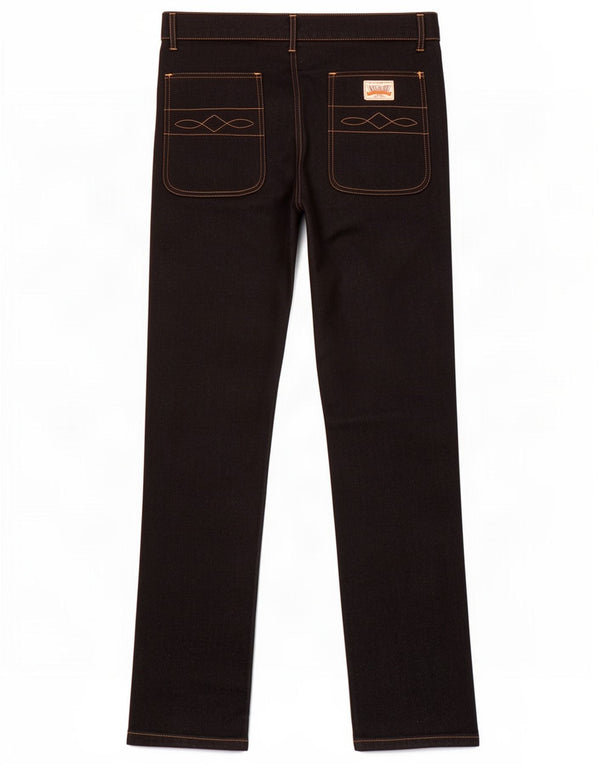 Pantalones chinos rectos vintage para mujer IT 52 2XL W32 L33 Negro