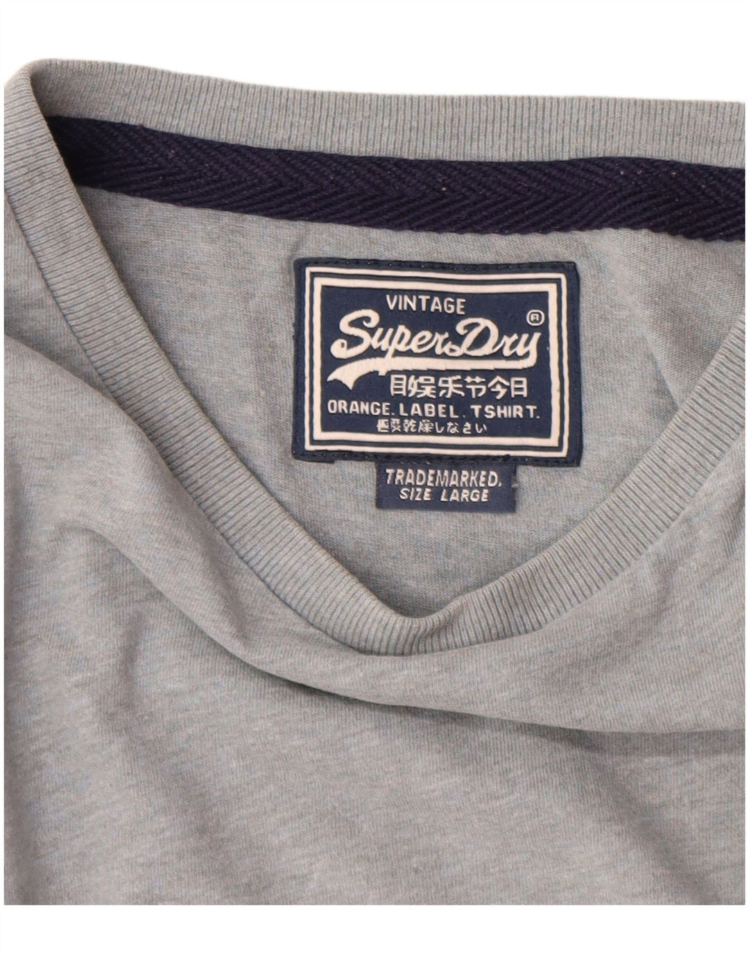 Superdry Camiseta para hombre Top grande de algodón gris