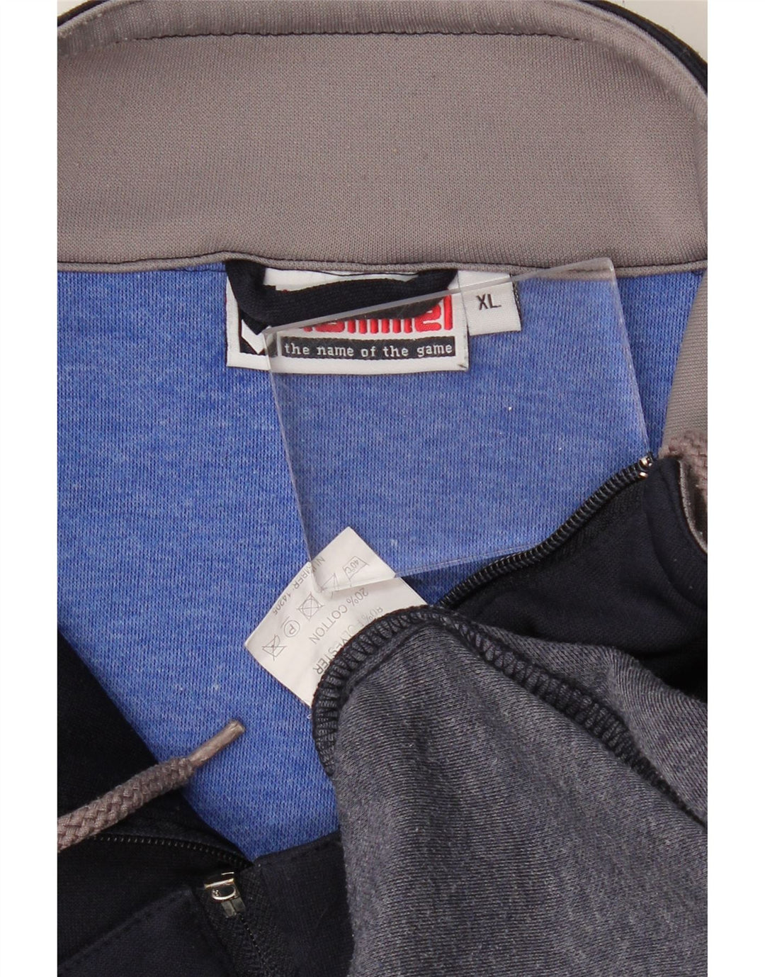 HUMMEL Chaqueta superior de chándal para hombre XL Poliéster color block azul