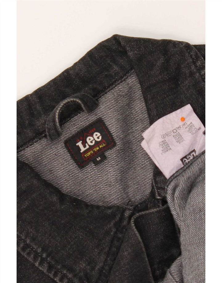 Lee Chaqueta Vaquera para Hombre UK 38 Mediana Algodón Negro