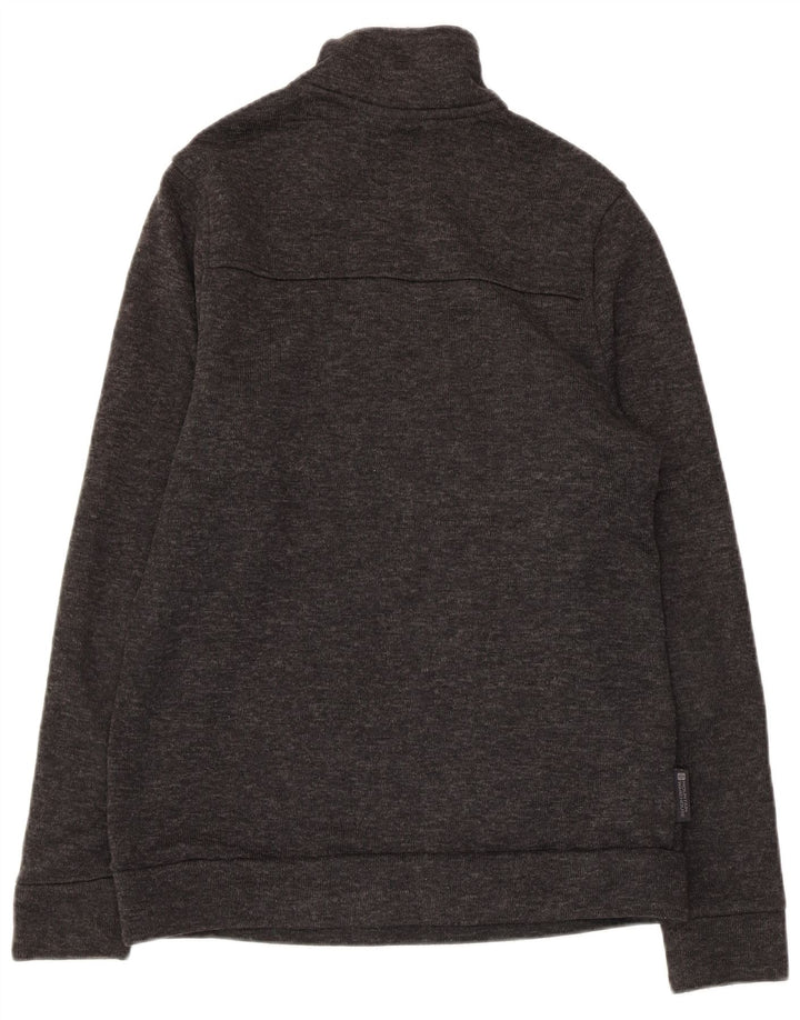 MOUNTAIN WAREHOUSE Sudadera con cuello y cremallera para hombre Jumper Gris medio moteado