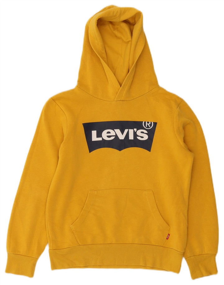 Levi's - Jersey con capucha para niños, 9-10 años, amarillo