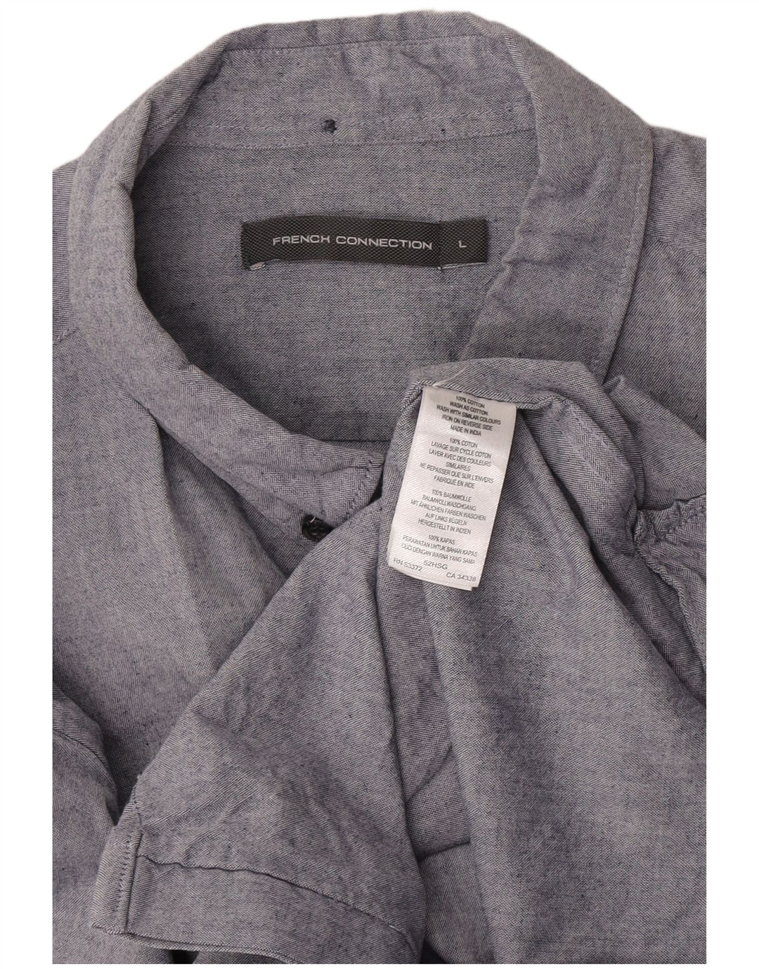 Camisa para hombre French Connection Grande de algodón azul