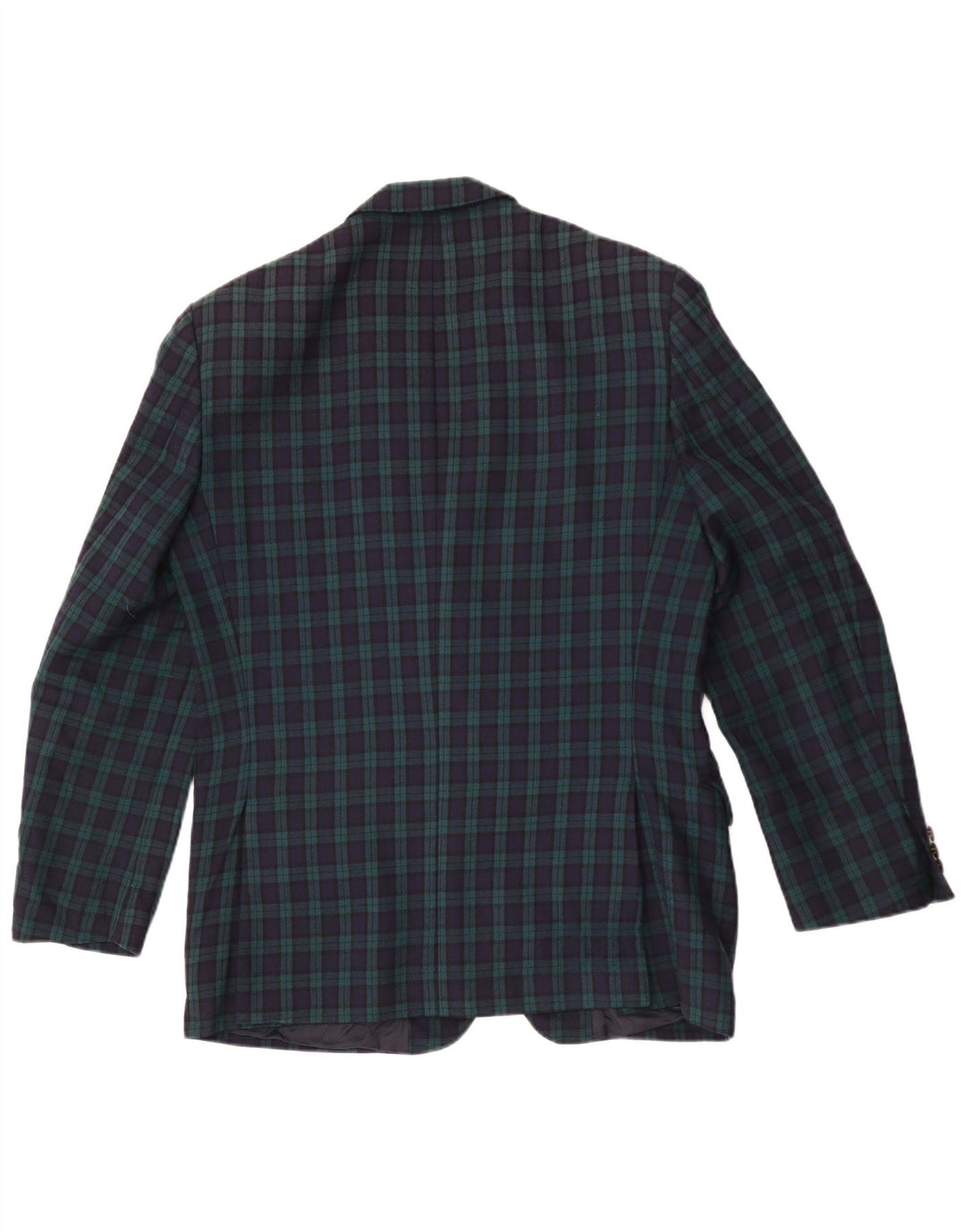 Highland Chaqueta tipo blazer de 2 botones para hombre IT 50 Large Green Check Wool