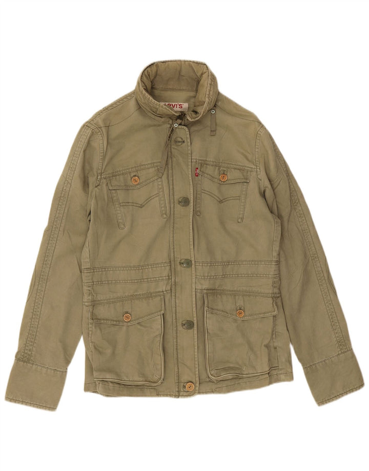 Levi's Chaqueta utilitaria con capucha gráfica para mujer Reino Unido 46 Grande Algodón caqui