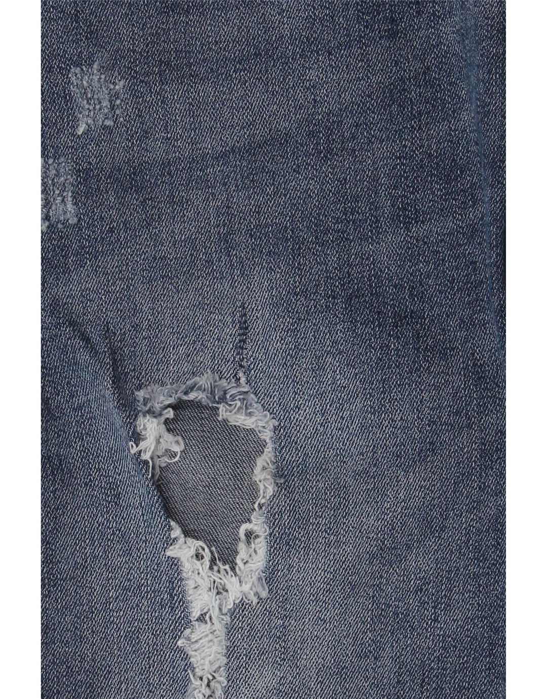 Zara Mujer Vaqueros Slim Desgastados W36 L28 Poliéster Azul