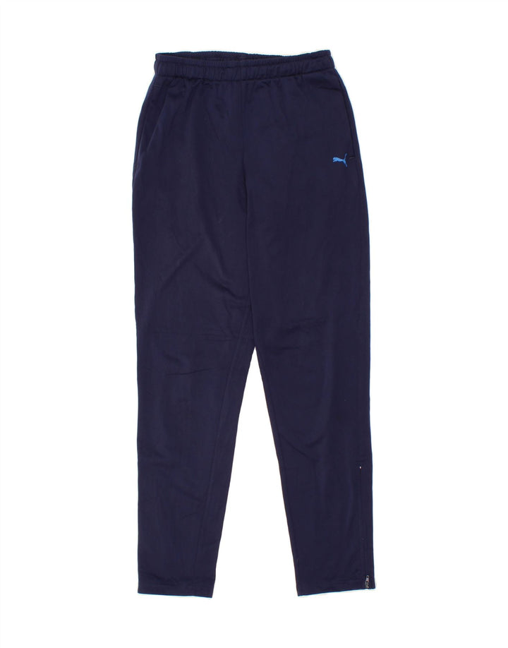 PUMA Boys Tracksuit Trousers 13-14 Years XL Navy Blue Polyester Vintage Puma and Second-Hand Puma from Messina Hembry 