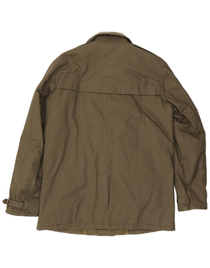 Sisley Chaqueta militar para hombre UK 42 XL Poliéster caqui