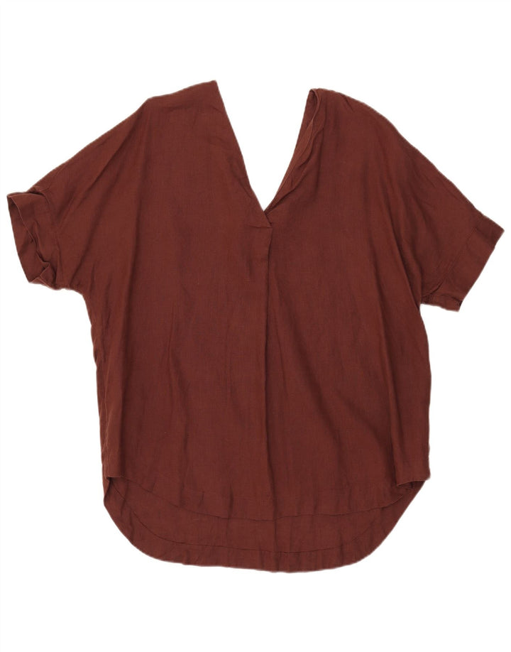 Marks & Spencer Top tipo túnica para mujer Reino Unido 44 Grande Lino marrón