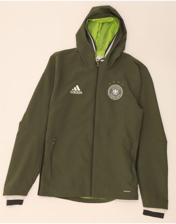 Adidas Mens Deutscher Fussball Bund Chaqueta impermeable con capucha UK 38 Medium Khaki