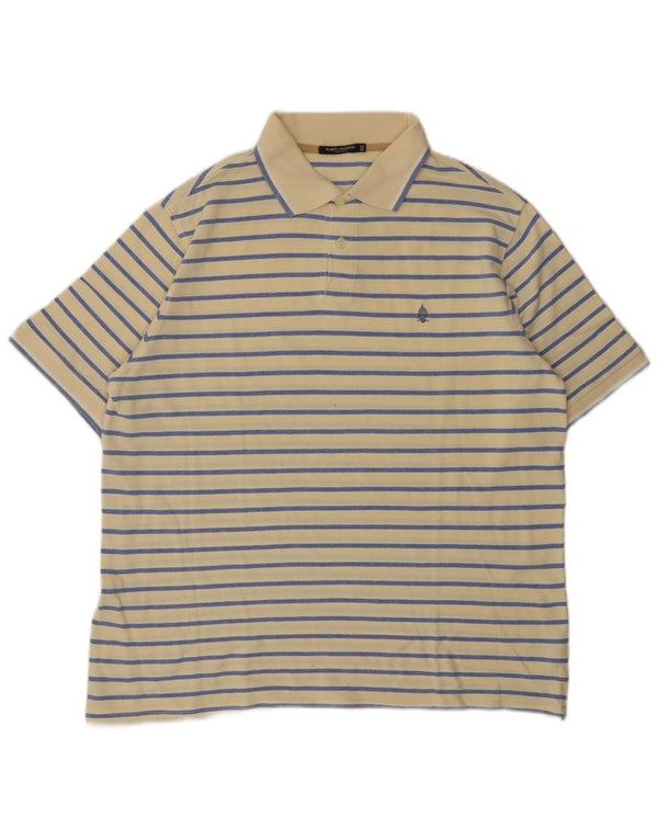 Marina Yachting Polo Hombre 2XL Algodón Rayas Beige