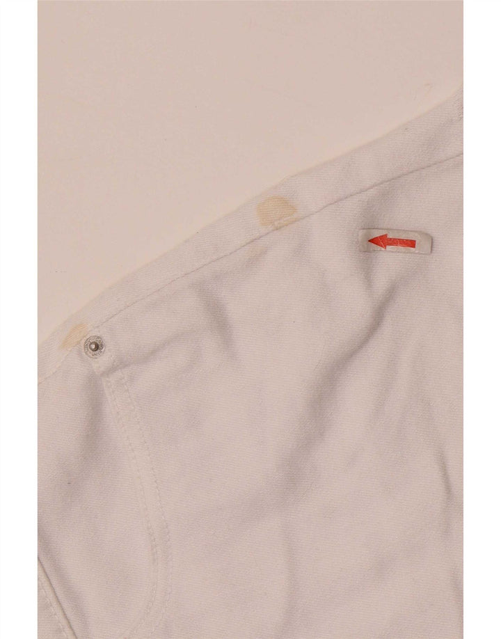 Pantalones cortos de mezclilla Calvin Klein para mujer W28 Algodón blanco mediano